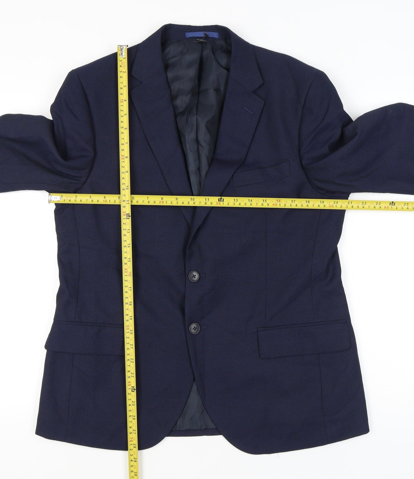 Marks and Spencer Men’s Blue Blazer Jacket 42 Chest XL Short