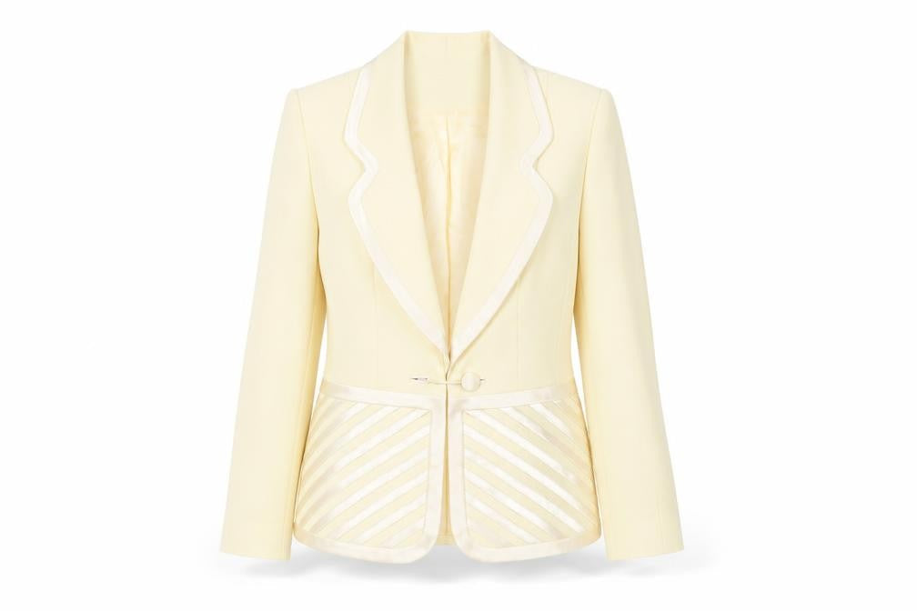 Ronald Joyce Occasion Wear Women's Ivory Blazer Jacket Size 12
