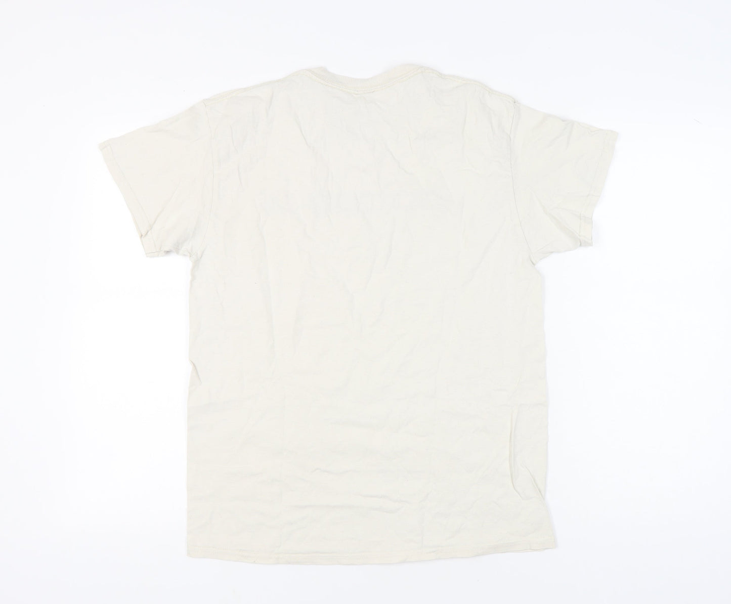 G&G Men’s Beige Goose Logo Graphic Print T-Shirt Size M Crew Neck