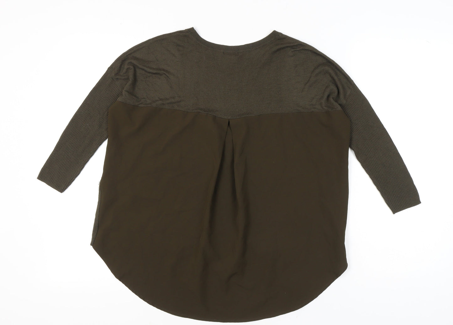 River Island Women’s Green Lace Tunic Blouse UK 10 3/4 Sleeve
