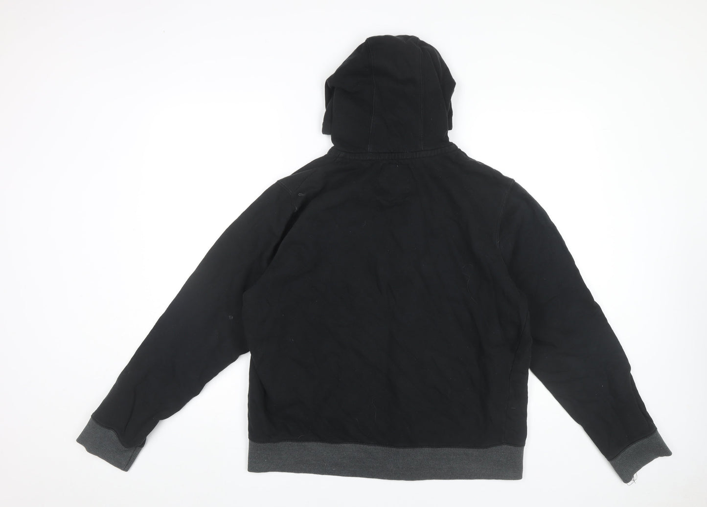 Burton Men’s Black Full Zip Hoodie L Cotton Hooded Sweatshirt