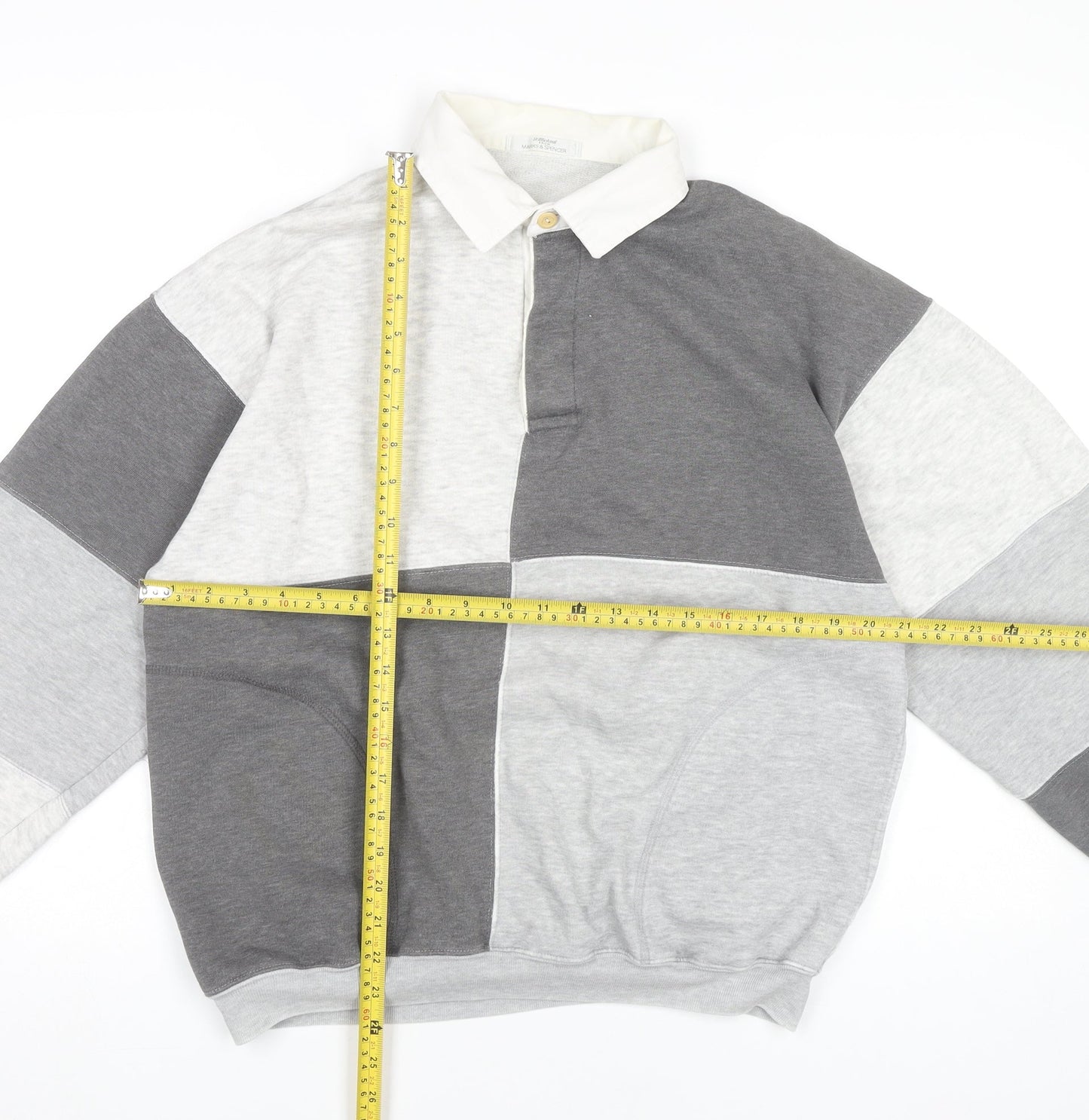 Marks and Spencer Women’s Grey Colourblock Sweatshirt Medium 38-40"