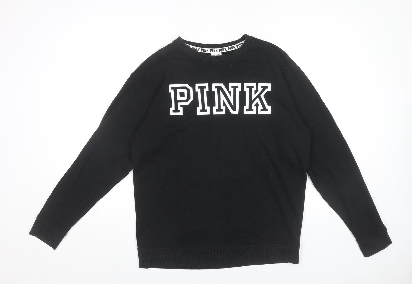 Victoria's Secret PINK Womens Black Pullover Sweatshirt Size S