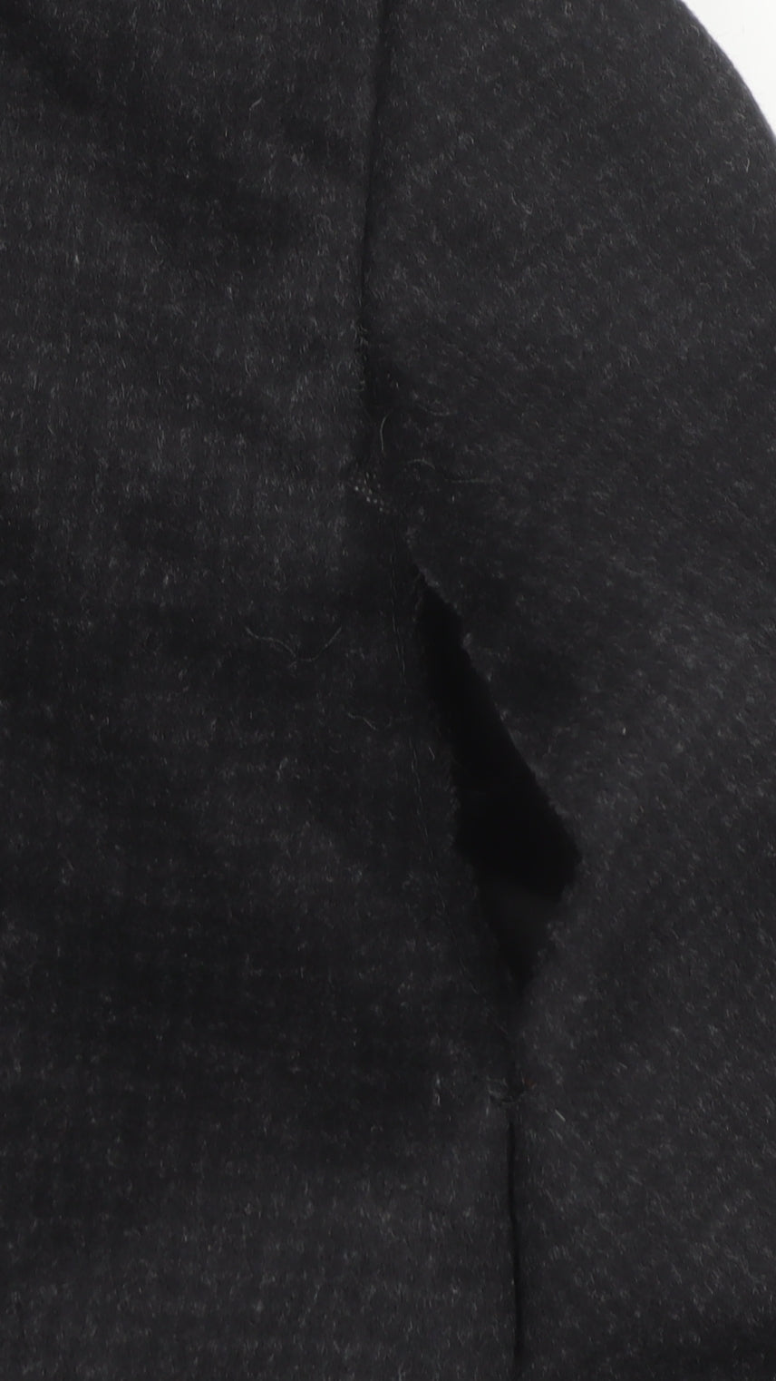 Marks and Spencer Men’s Black Wool Blend Mid-Length Overcoat M 38-40"