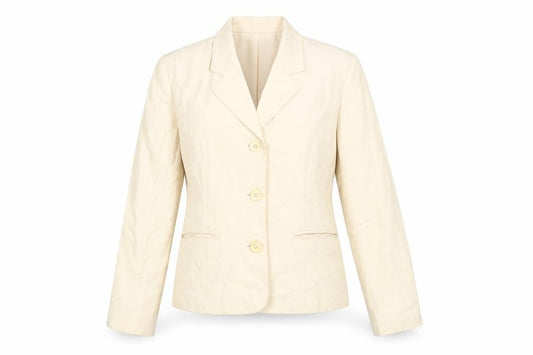 Charter Club Women’s Beige Linen Petite 2P Blazer Jacket