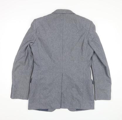 Philip Daniel Mens Grey Wool Blend Blazer Jacket 38in Chest