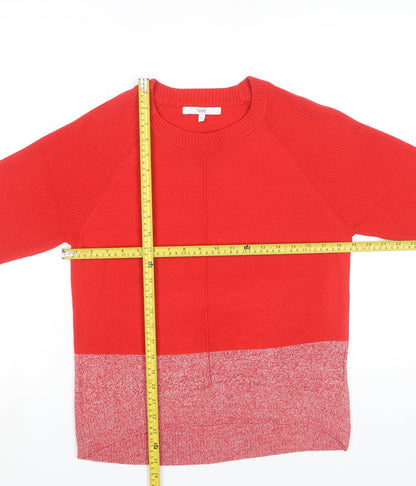 Next Womens Red XS Crew Neck Pullover Jumper Acrylic Knit