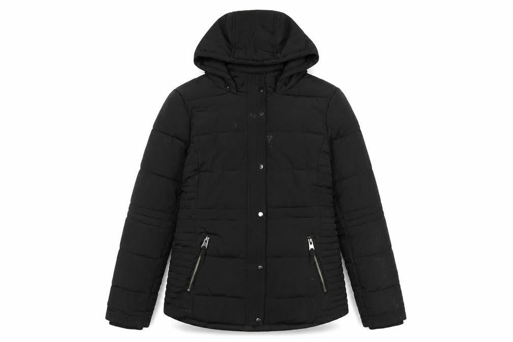 Wallis Womens Black Hooded Puffer Jacket Size S Winter Coat