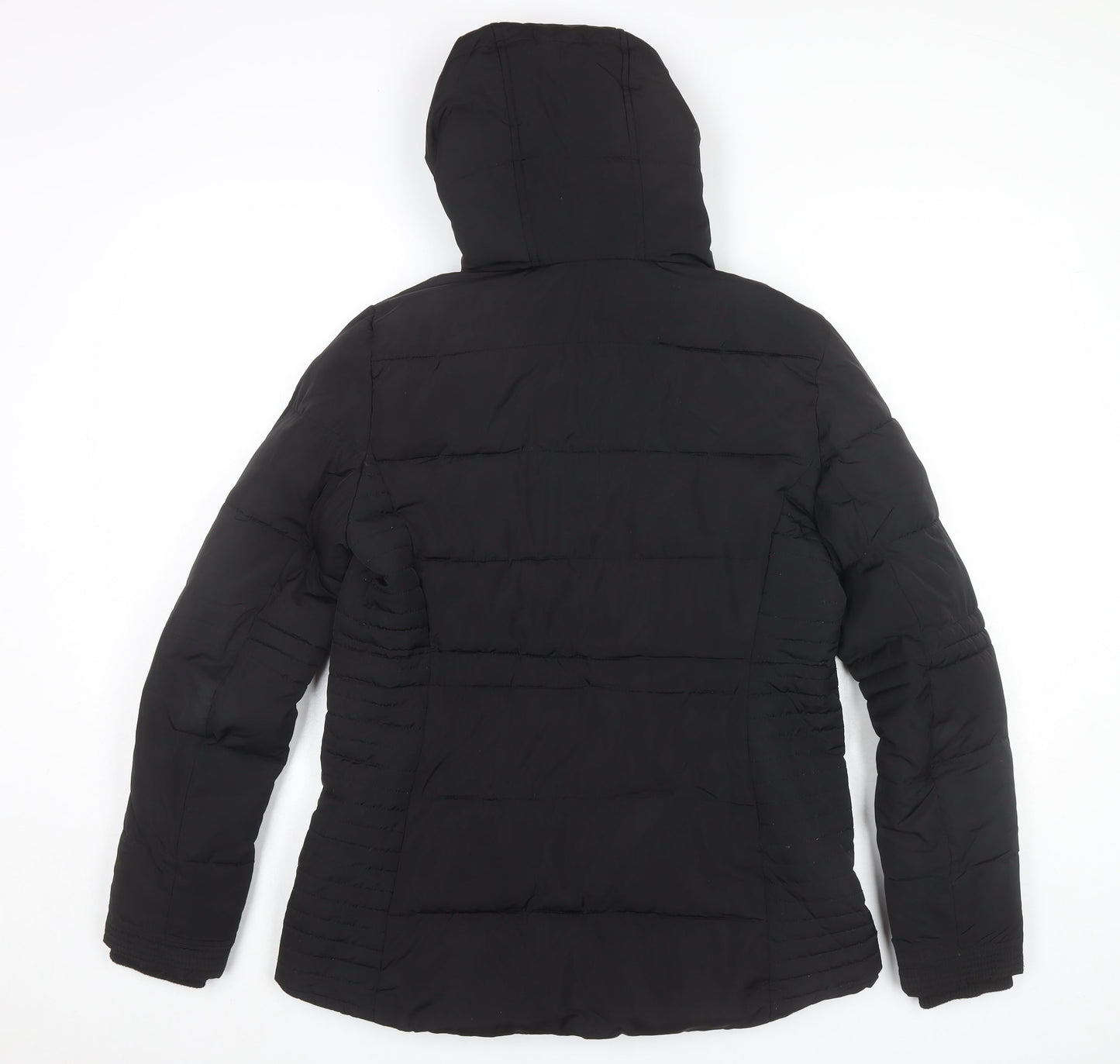 Wallis Womens Black Hooded Puffer Jacket Size S Winter Coat