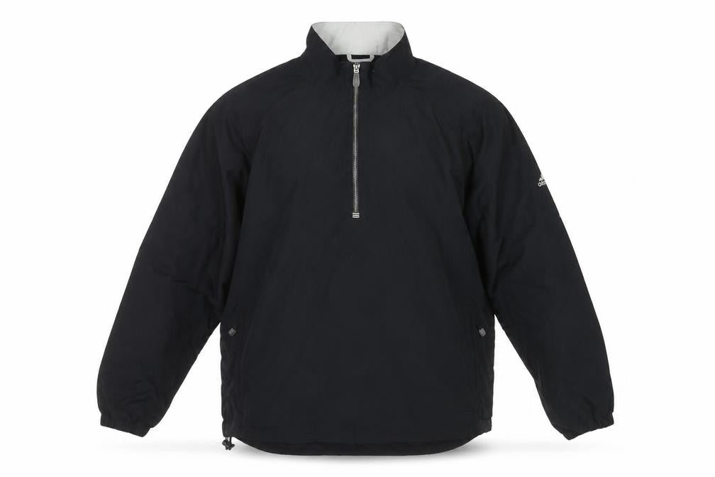 Adidas Men’s Black L Polyester 1/4 Zip Windbreaker Jacket