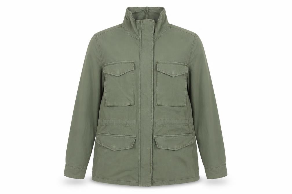 Marks & Spencer Womens Green Size 8 Military Jacket Cotton Blend