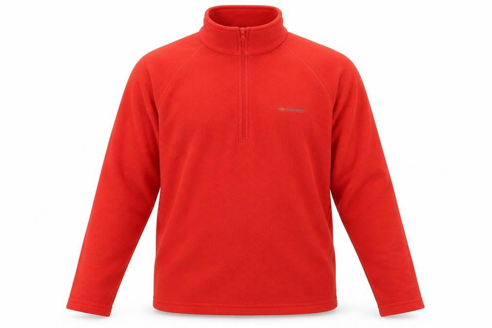 Mountain Life Mens Red Fleece Pullover Sweatshirt Size L Hiking