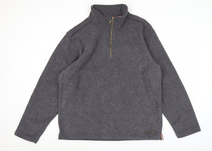 Regatta Men’s Grey Fleece Pullover Sweatshirt L 1/2 Zip Hiking