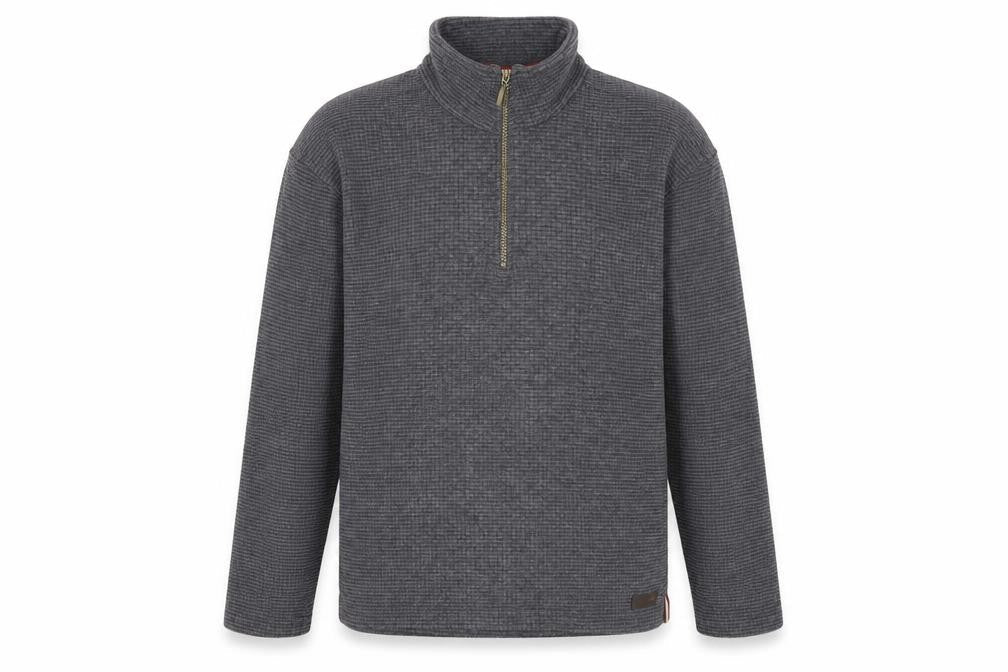 Regatta Men’s Grey Fleece Pullover Sweatshirt L 1/2 Zip Hiking