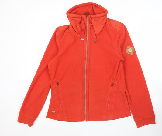 Regatta Women’s Red Fleece Jacket Size 10 Hooded Outdoor Zip Up