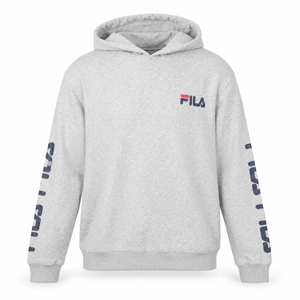 Fila Men’s Grey Pullover Hoodie Sweatshirt Logo Small