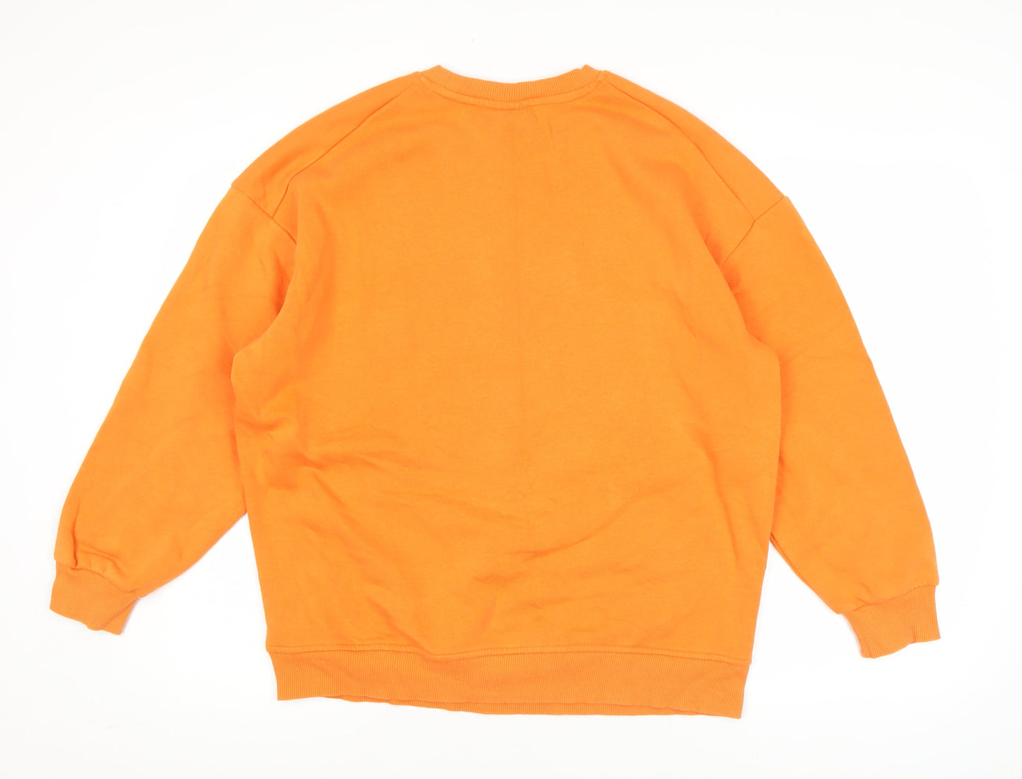 Disney Womens Orange Mickey Mouse XS Sweatshirt Pullover