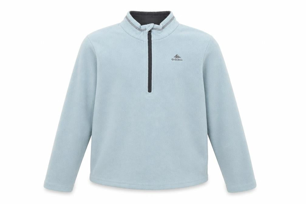 Quechua Boys Blue Fleece Sweatshirt 10-11 Years Half Zip Hiking Top