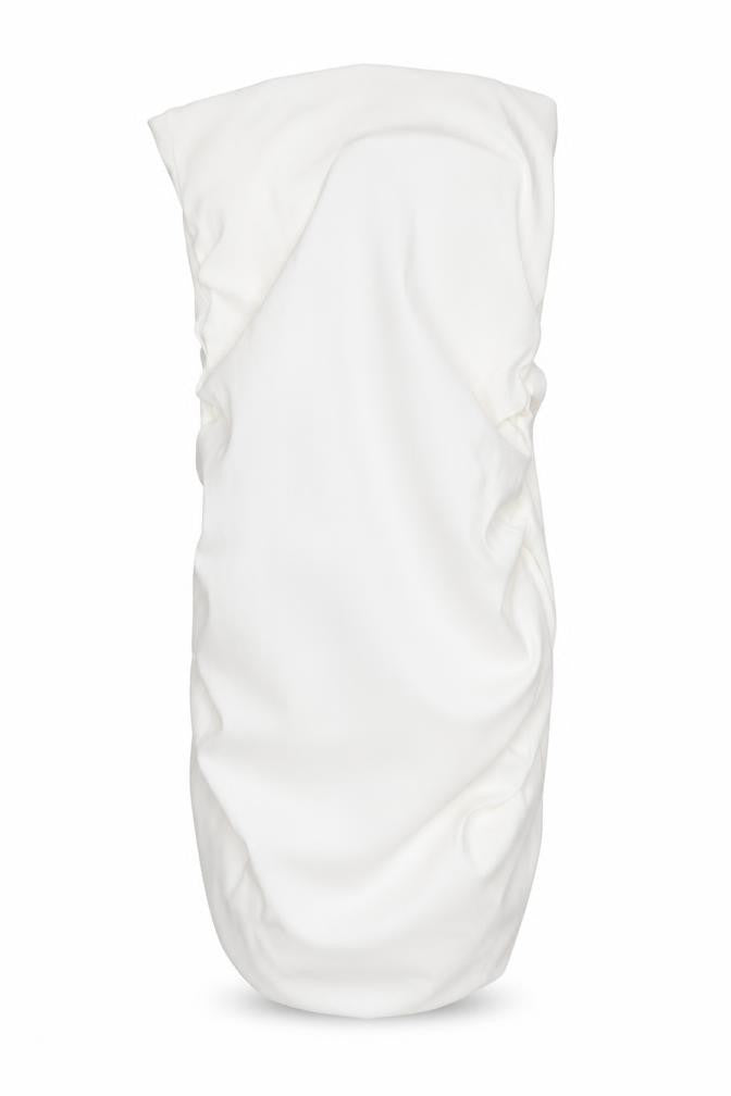 Zara Women White Strapless Bodycon Dress M Satin Party Cocktail