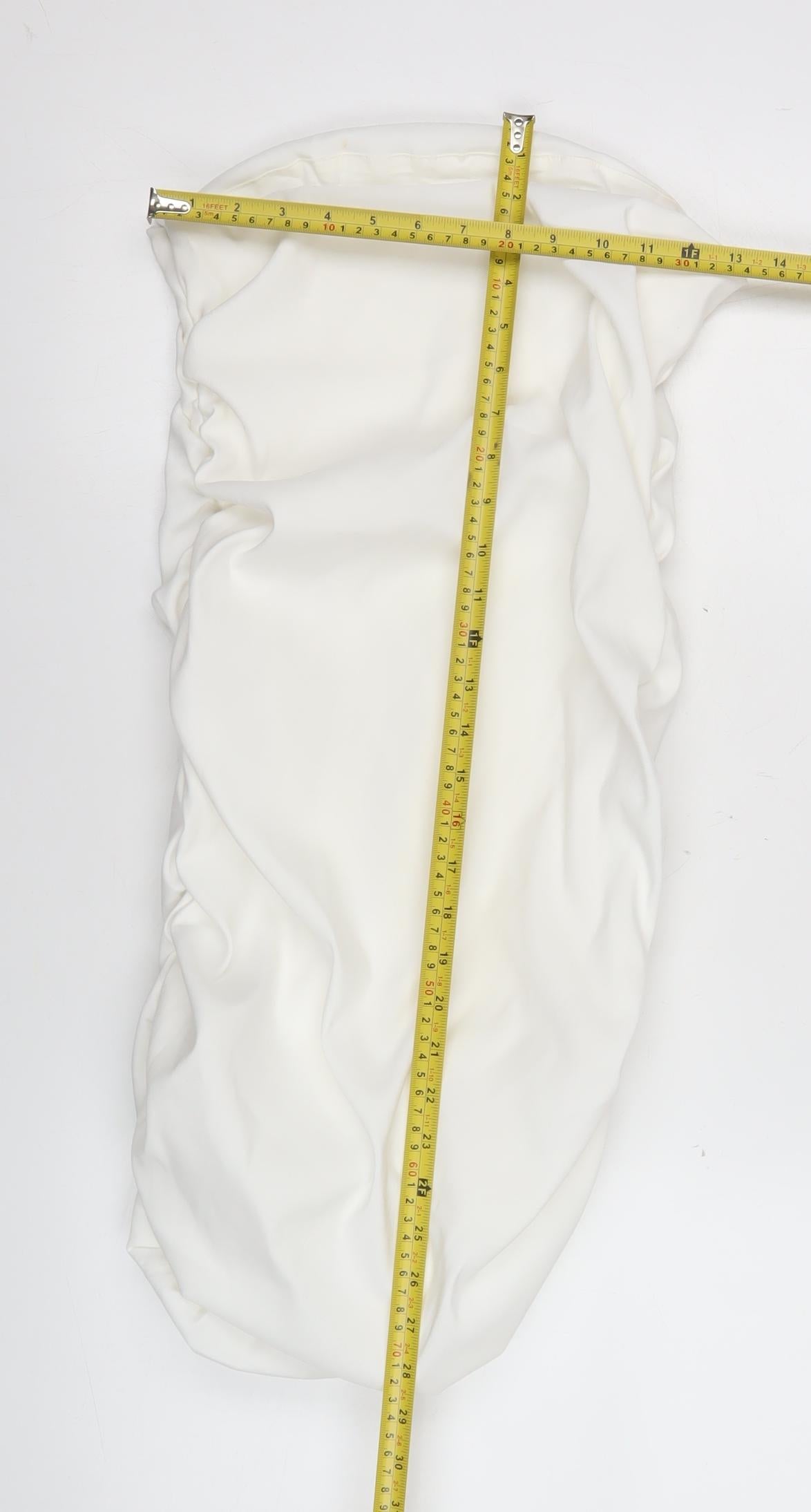 Zara Women White Strapless Bodycon Dress M Satin Party Cocktail