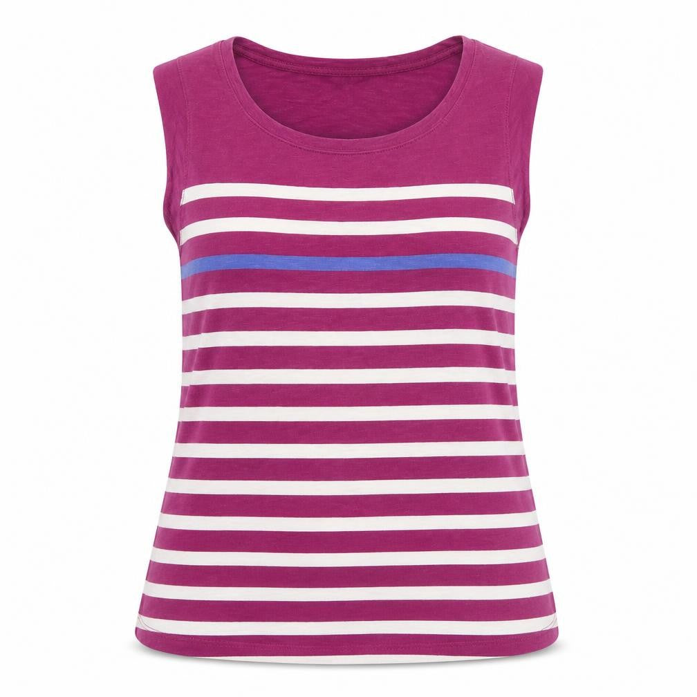 FatFace Womens Size 14 Multicoloured Striped Cotton Tank Top