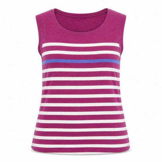 FatFace Womens Size 14 Multicoloured Striped Cotton Tank Top