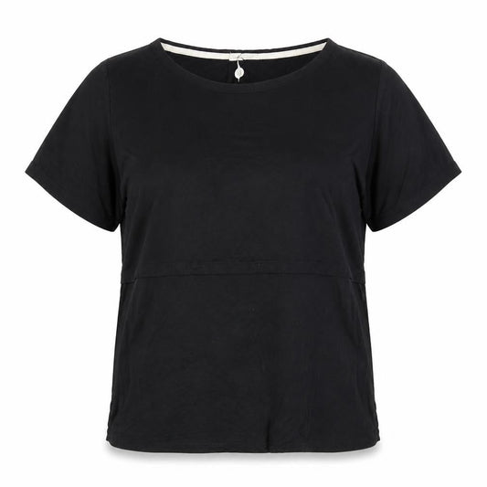 SMALLSHOW Womens Black M T-Shirt Scoop Neck Stretch Top