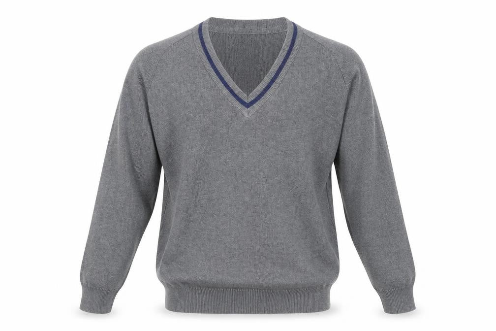 Magicfit Men's Grey V-Neck Knit Jumper XS Regular Fit
