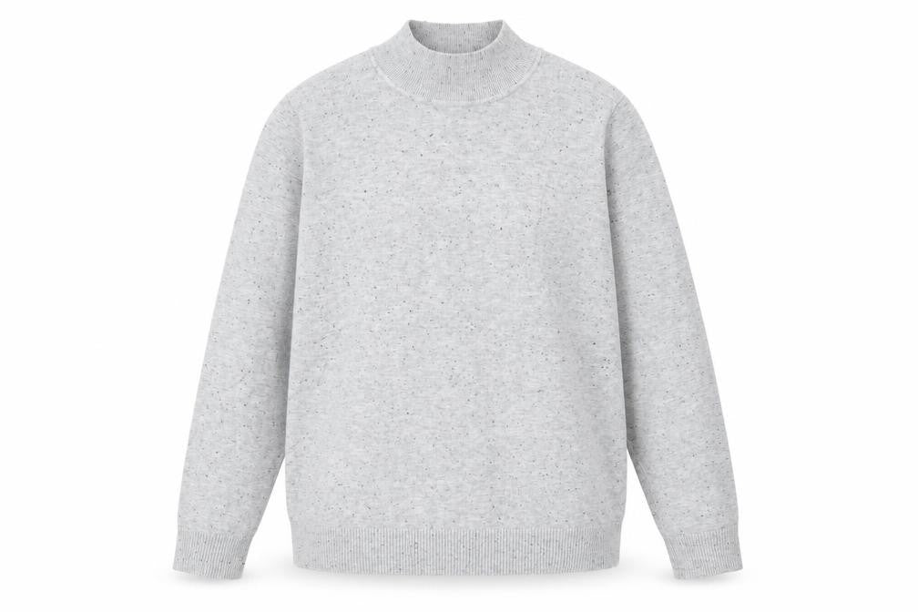 Verve Amie Women’s Grey Mock Neck Pullover Jumper Size L