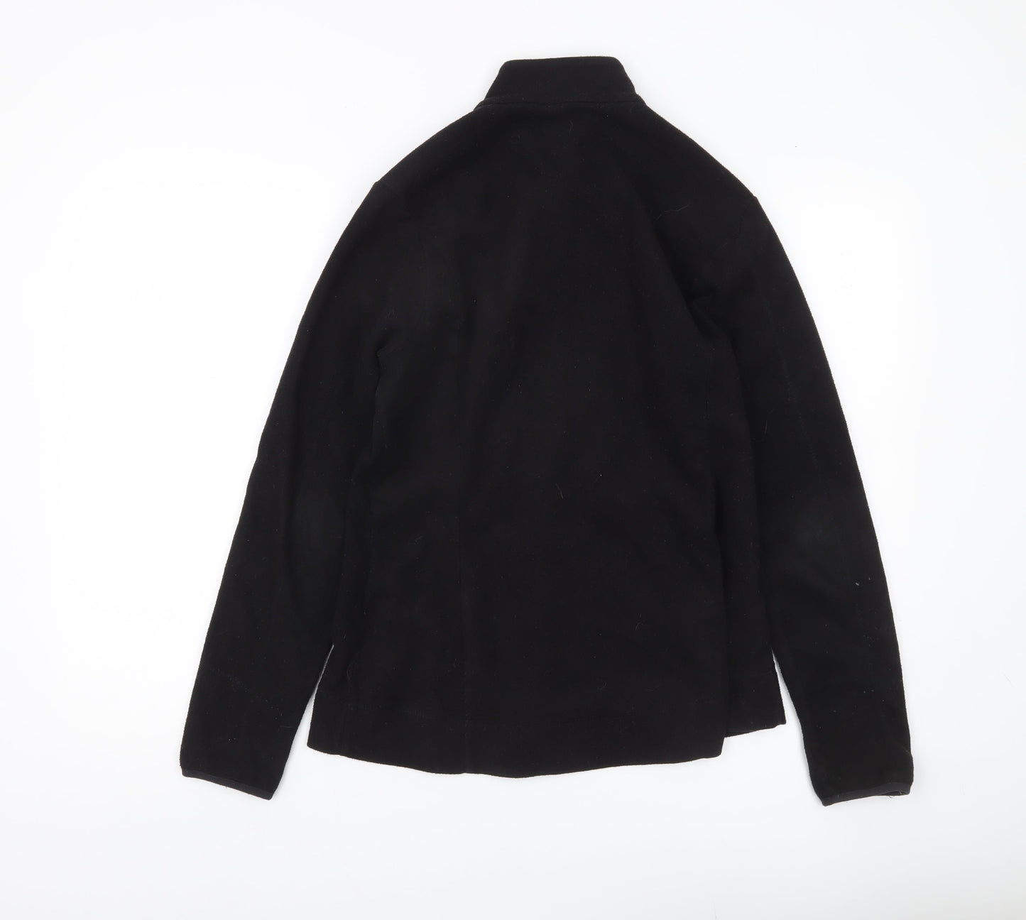 Quechua Women Black Fleece Jacket Size L Full Zip Outdoor