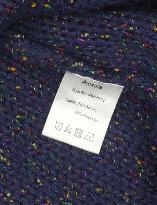 Alexara Women’s Blue Chunky Knit Long Sleeve Cardigan Size S