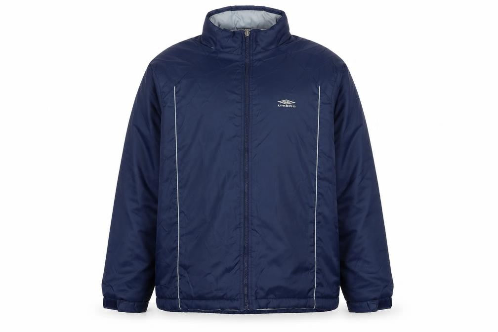 Umbro Boys Blue Puffer Jacket 11 Years Full Zip Padded Mid-Length Coat
