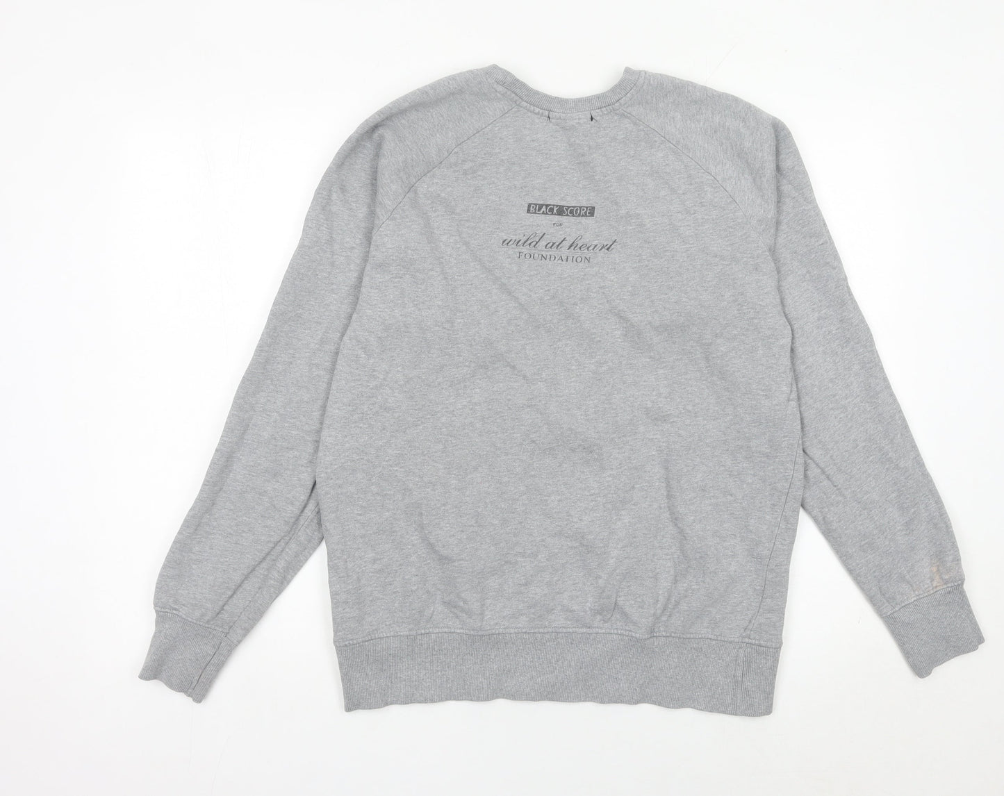 Black Score Unisex Grey Medium Sweatshirt Graphic Dog Print