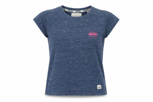 Hikaro Women's Blue XS Short Sleeve Crew Neck Cotton Blend T-Shirt