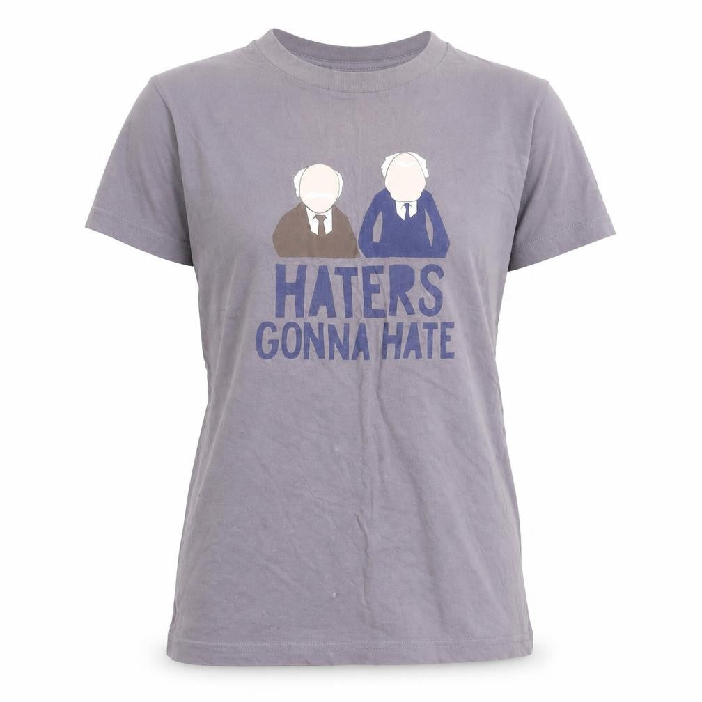 American Apparel Women Grey Small Graphic Funny Quotes T-Shirt