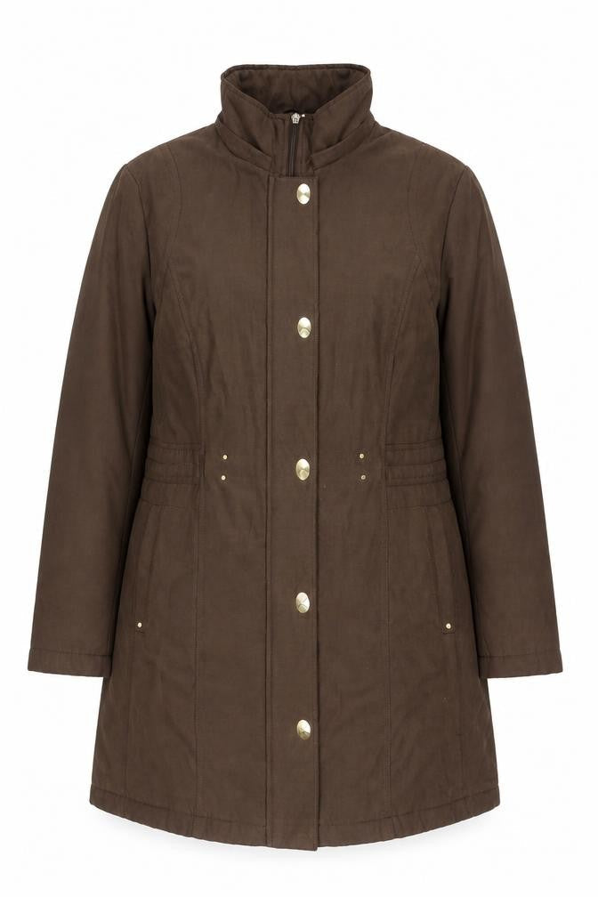 Anna Rose Women’s Brown Mid-Length Overcoat Size L Polyester