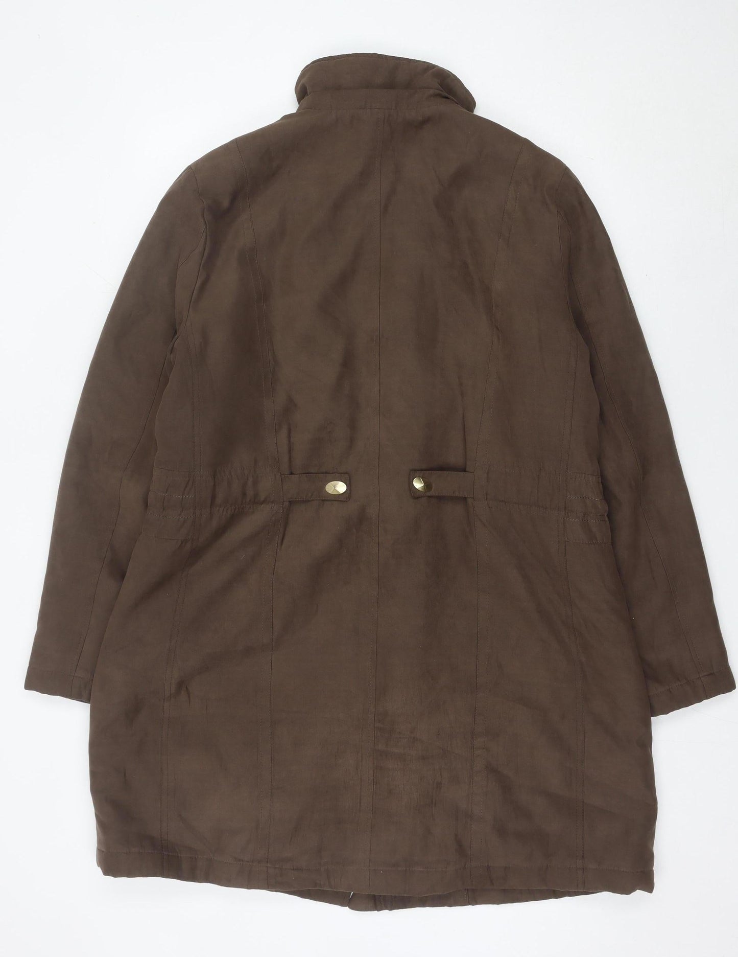 Anna Rose Women’s Brown Mid-Length Overcoat Size L Polyester