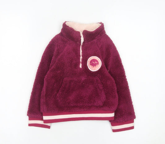 Mountain Warehouse Girls Purple Fleece Sweatshirt 2-3 Years Pullover