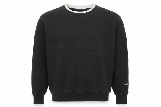 Pull&Bear Mens Black Small Sweatshirt Crew Neck Long Sleeve Pullover
