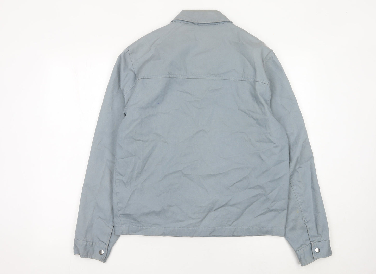 ASOS DESIGN Men’s Grey Cotton Zip Jacket M 38-40" Regular Fit Casual