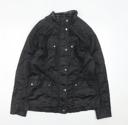 Atmosphere Womens Black Cotton Military Jacket Size 12