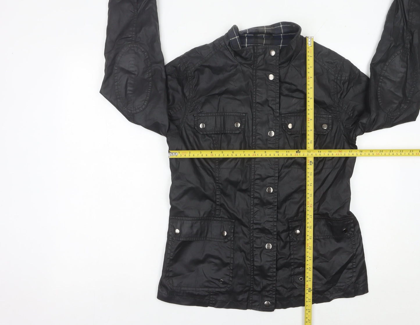 Atmosphere Womens Black Cotton Military Jacket Size 12