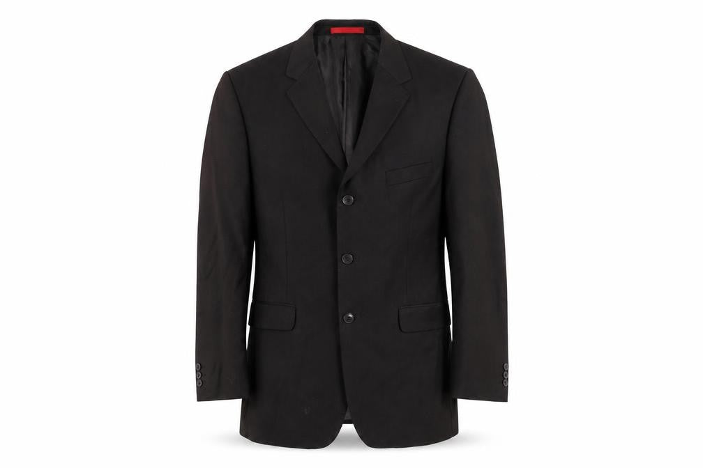 Burton Men Black Blazer Jacket 42R Regular Fit Notch Lapel