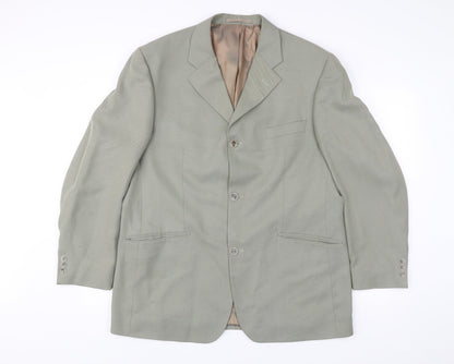 Remus Uomo Men’s Grey 44 Blazer Jacket Single Breasted Notch Lapel
