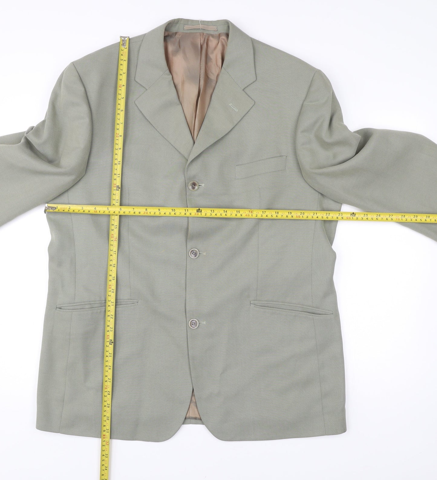 Remus Uomo Men’s Grey 44 Blazer Jacket Single Breasted Notch Lapel