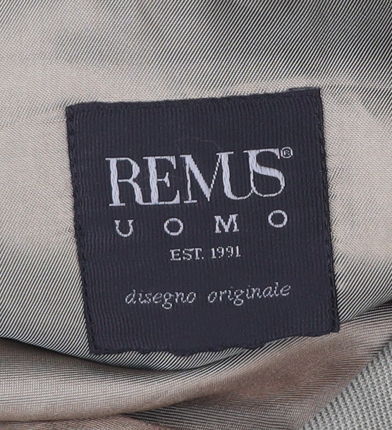 Remus Uomo Men’s Grey 44 Blazer Jacket Single Breasted Notch Lapel