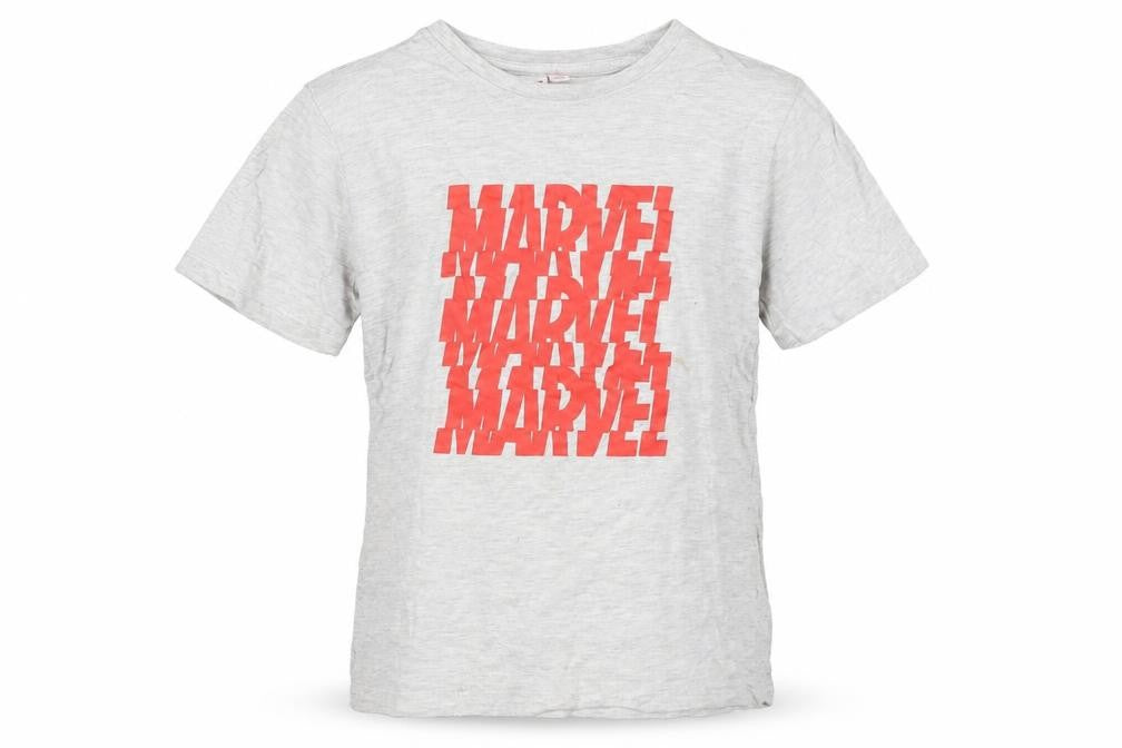 Marvel Boys Grey Graphic T-Shirt 7-8 Years Short Sleeve Casual Superhero