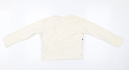Levi's Womens Ivory XS Logo Pullover Sweatshirt Cotton