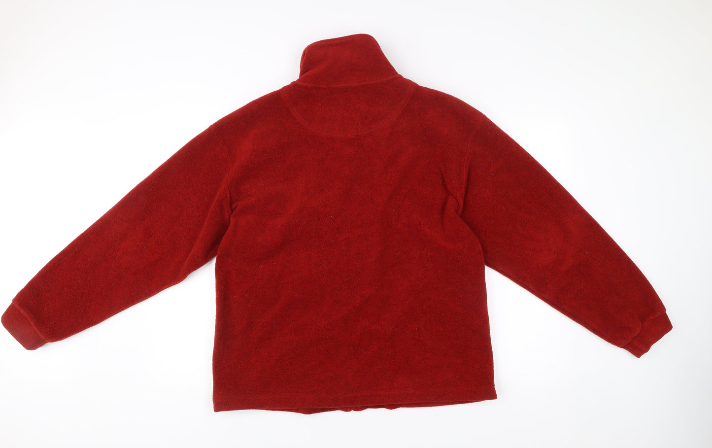 Villa Figueira Men’s Red Fleece Full Zip Jacket Size S Nautical Embroidered