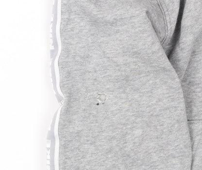 Nike Men’s Grey Pullover Hoodie Small Logo Tape Sportswear